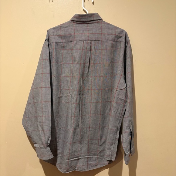 Brooks Brothers original polo flannel gray and Red Checkered Shirt Sz L - Picture 5 of 12